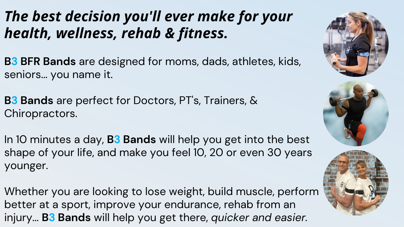 B3 Blood Flow Restriction Bands For Muscle Growth, Weight Loss, Better